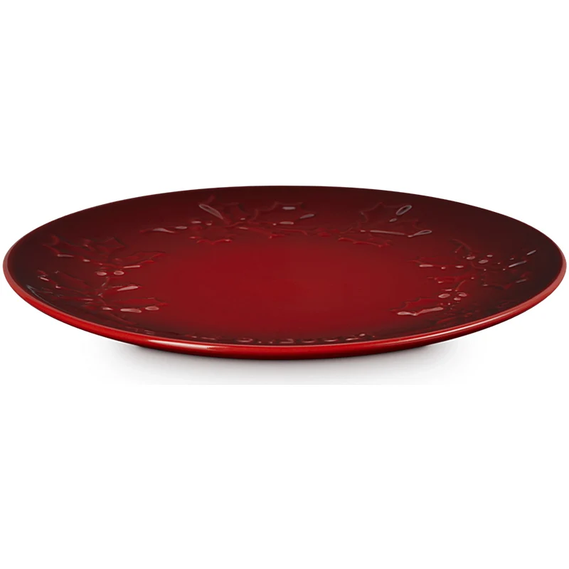 Le Creuset Servierteller Holly 19 cm Kirschrot