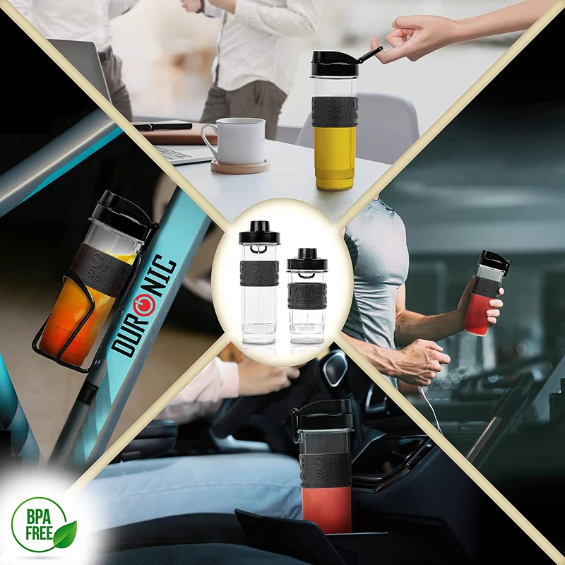Duronic BL520 Blender, Mixer und Smoothie Maker, Standmixer für beste Rezepte, kleiner Hochleistungsmixer mit 23000 U/min und 500 Watt, Küchenmixer mit 2 Trinkflaschen BPA frei, Blender für Smoothies