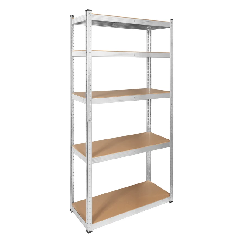 Metal storage rack, 5 shelves, maximum load capacity of 750 kg, 180x90x40, silver, Rebel