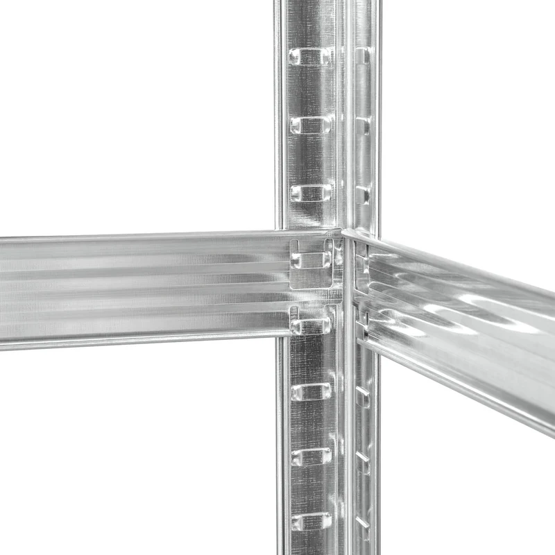 Metal storage rack, 5 shelves, maximum load capacity of 750 kg, 180x90x40, silver, Rebel