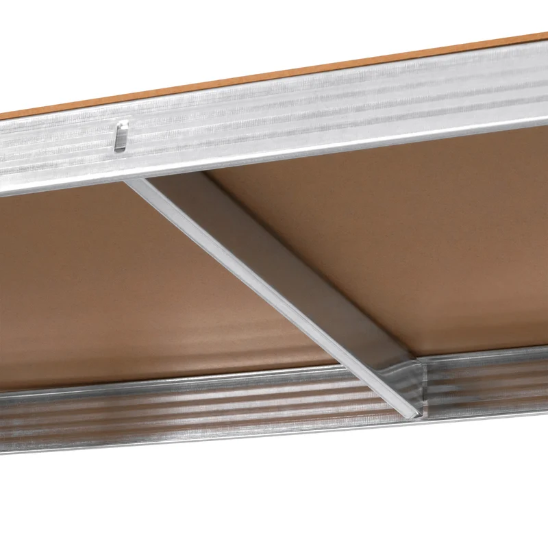 Metal storage rack, 5 shelves, maximum load capacity of 750 kg, 180x90x40, silver, Rebel