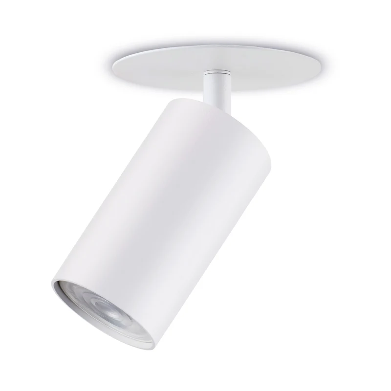 Maclean flush mount / tube luminaire, spot, round, aluminum, GU10, 55x130mm, white color, MCE364 W 3pcs+LED bulb GU10 7W Maclean Energy MCE437 WW warm white 3000K, 220-240V~, 50/60Hz 3pcs