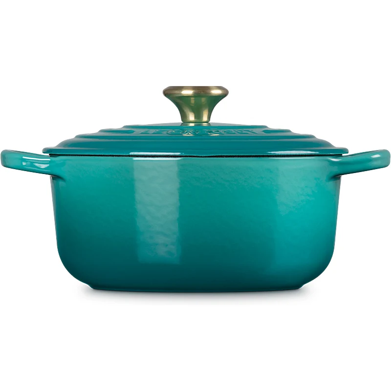 Le Creuset Bräter Signature rund 20 cm Bleu Riviera