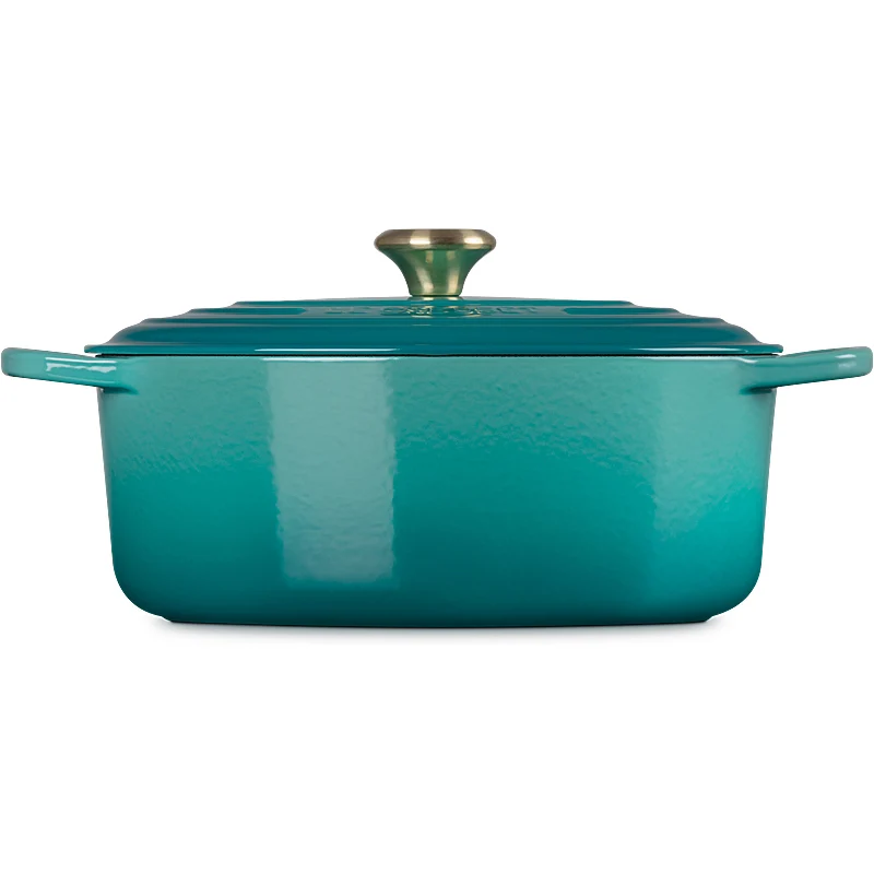 Le Creuset Bräter Signature oval 29 cm Bleu Riviera