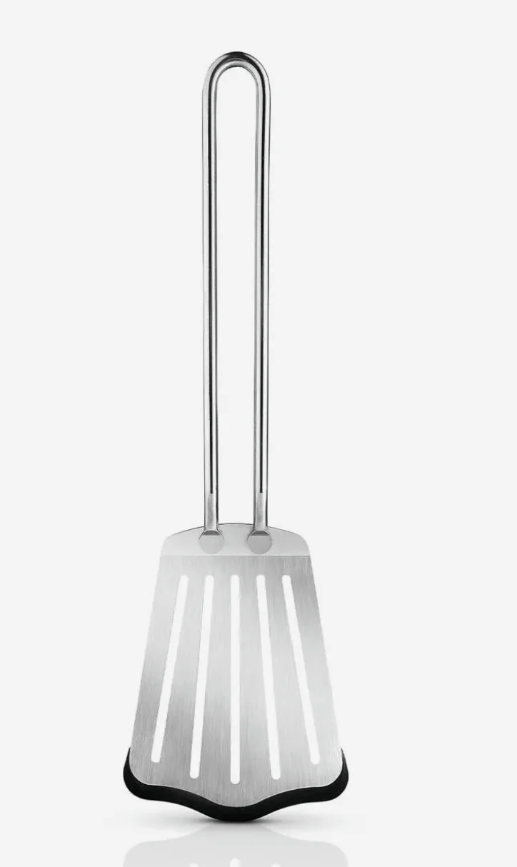 Pfannenwender mit Silikonkante, geschlitzt, 28 cm