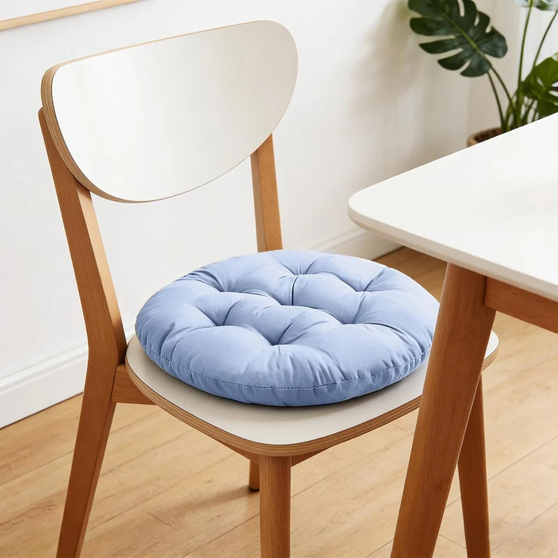 4er Set Stuhlkissen Rund, 40cm Bequemes Sitzkissen Gefüllte Sitzkissen, Runden Bodenkissen Stuhlaufl