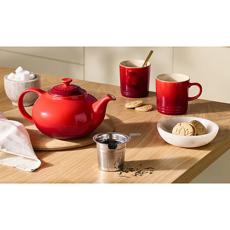 Le Creuset Teekanne mit Sieb 1,3 l Ofenrot