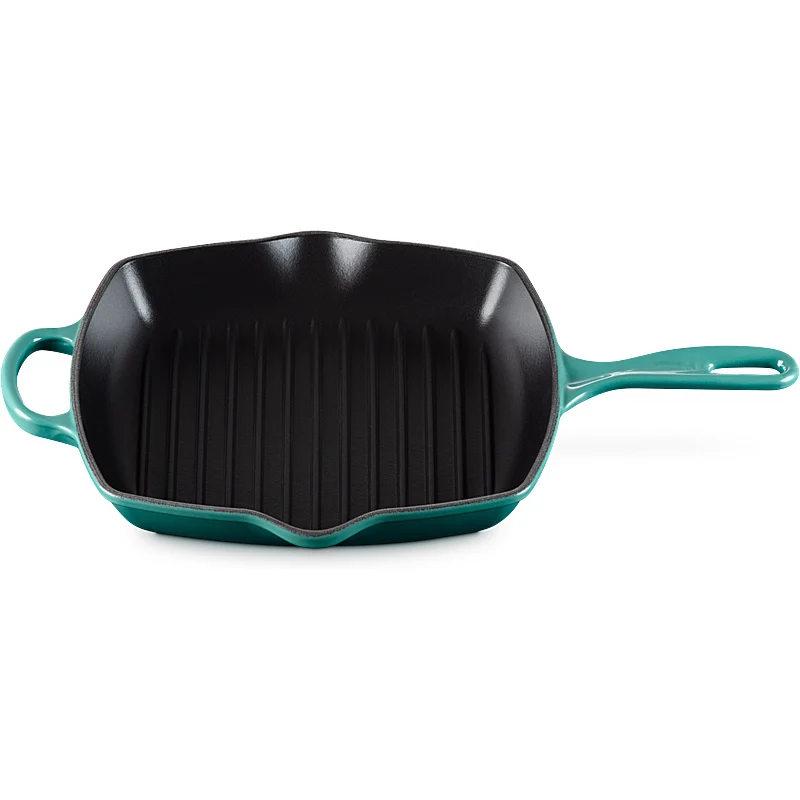 Le Creuset Grillpfanne Signature quadratisch Signature 26 cm Bleu Riviera