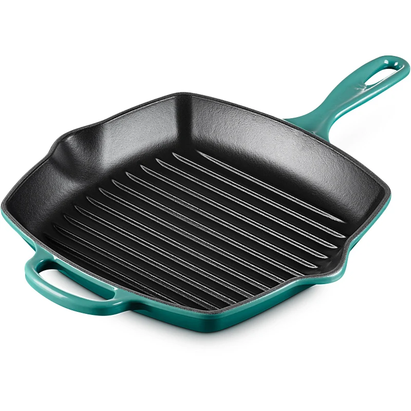 Le Creuset Grillpfanne Signature quadratisch Signature 26 cm Bleu Riviera