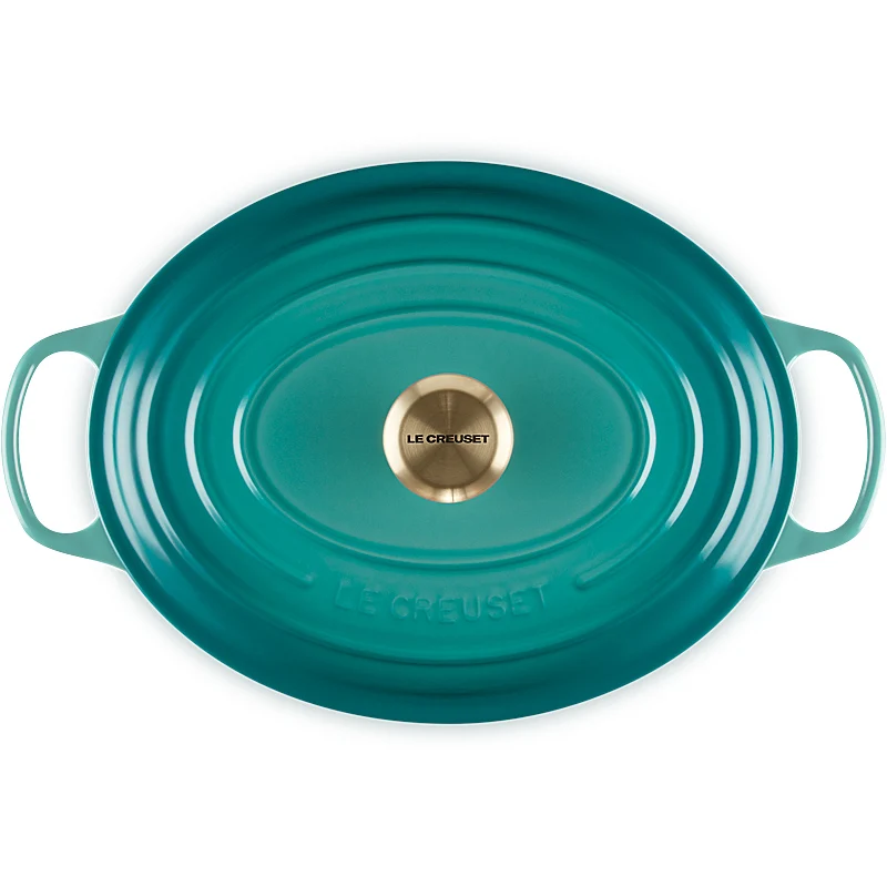 Le Creuset Bräter Signature oval 31 cm Bleu Riviera