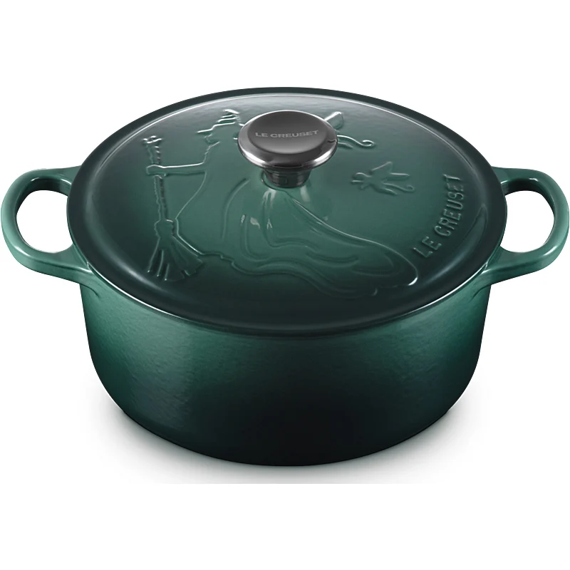 Le Creuset Wicked Collection - runder Bräter Elphaba aus Gusseisen, 24 cm / 4,2 l