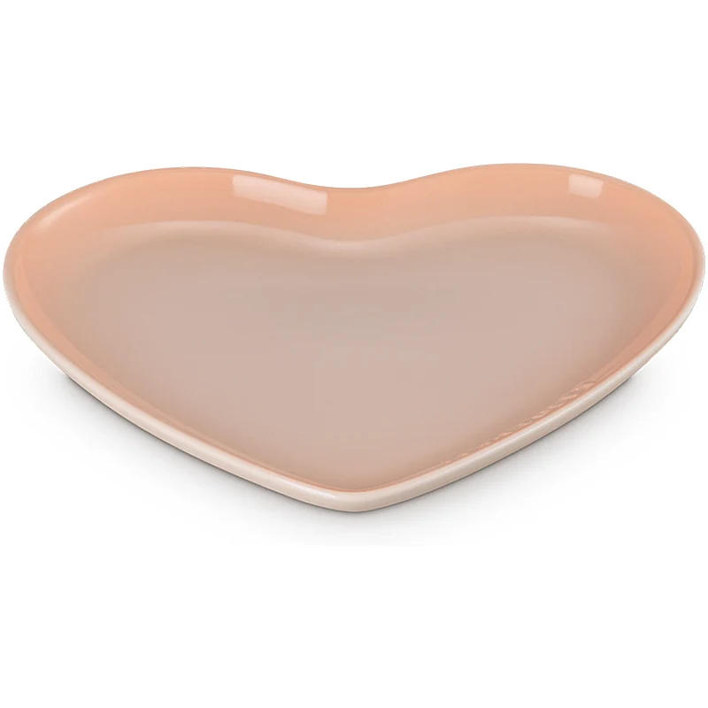 Le Creuset Teller Herzform 23 cm Peche
