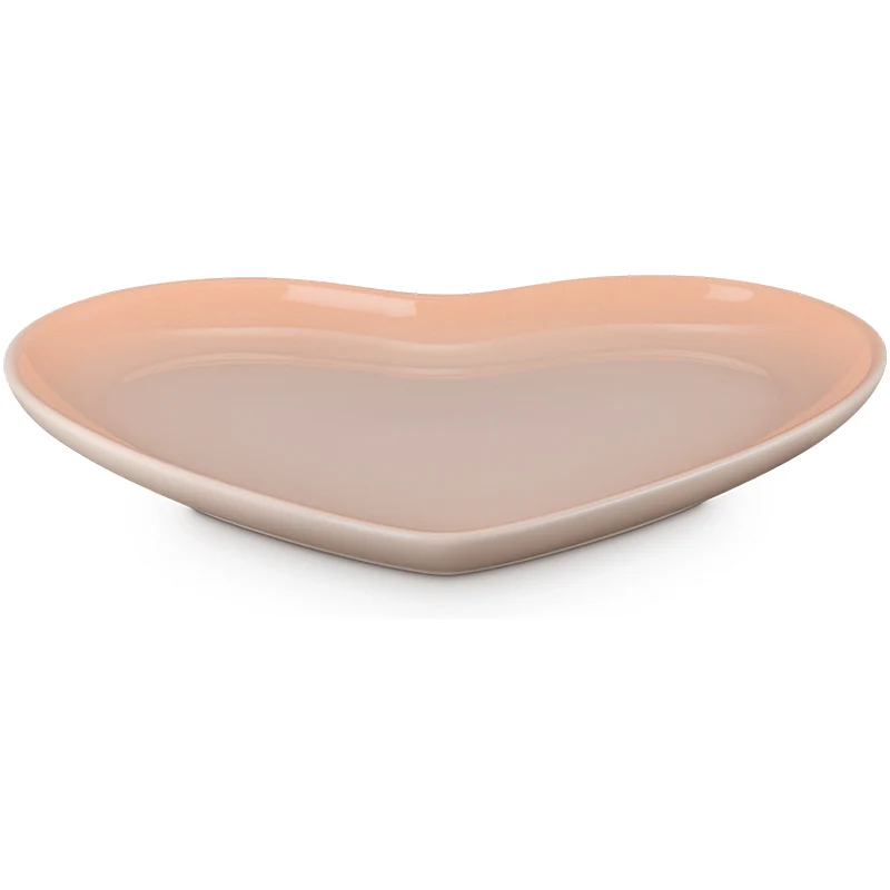 Le Creuset Teller Herzform 23 cm Peche