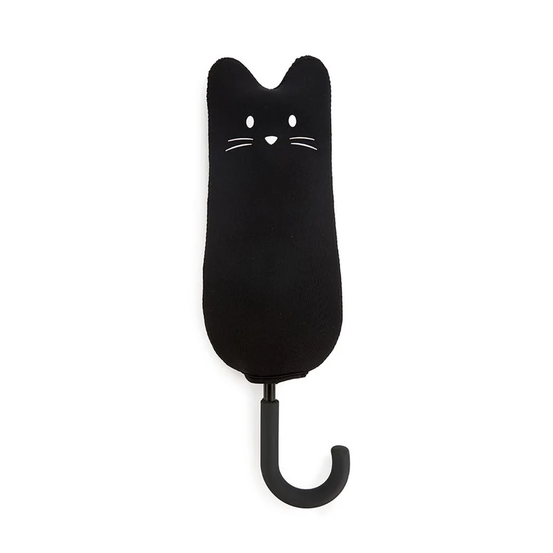 balvi Schirm Meowmbrella Farbe Schwarz Originelles Design voller Katzen Aus Nylon
