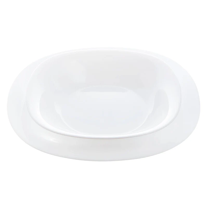 Luminarc Carine Neo White 18-Piece Dining Set 6x Dinner Plate, 6x Soup Plate, 6x Dessert Plate Rounded Square