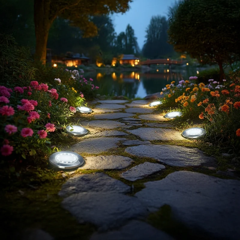 Maclean MCE318 LED Solar Pathway Lights with Ground Spike 12 LED SMD Neutral White 4000K 0.7 W Solar Lamp for Outdoor Path Light Garden Lights IP44