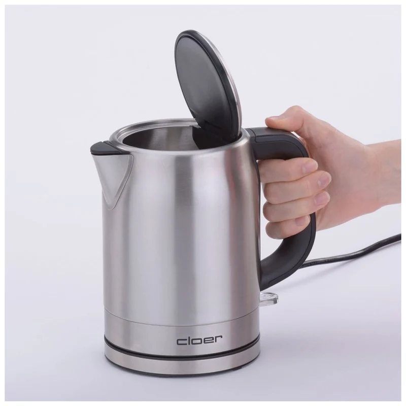 Cloer 4519 Wasserkocher 1,0L Silber aus Edelstahl matt
