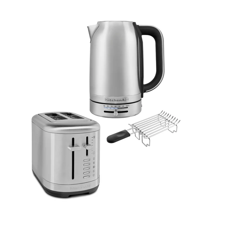 KitchenAid Frühstückspaket inkl. Wasserkocher 5KEK1701, Toaster 5KMT2109 + Brötchenaufsatz