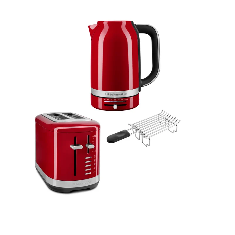 KitchenAid Frühstückspaket inkl. Wasserkocher 5KEK1701, Toaster 5KMT2109 + Brötchenaufsatz