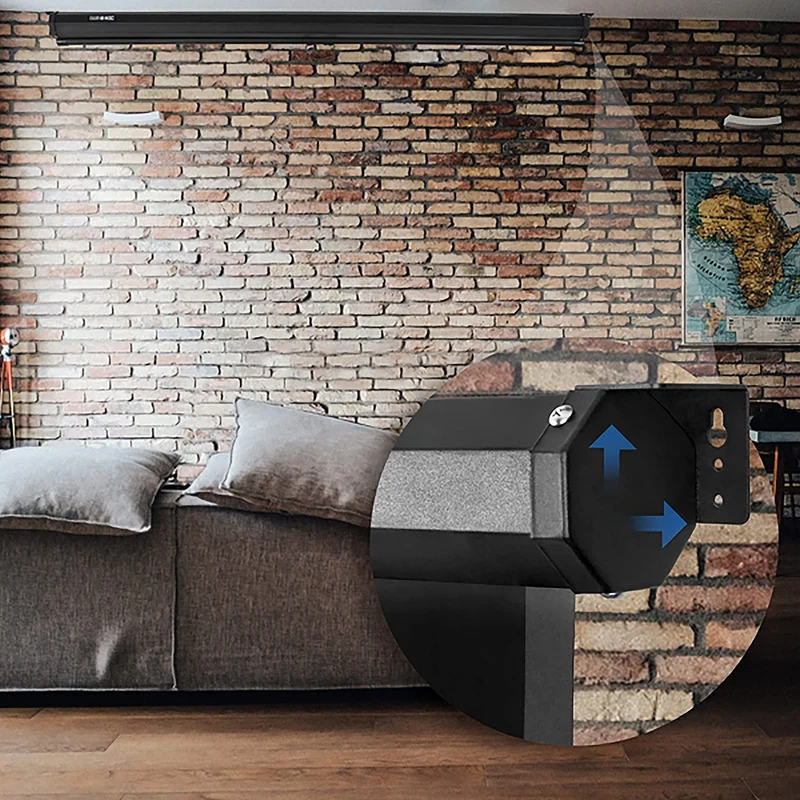 Duronic MPS100 16:9 BK Leinwand | 100" Zoll Breitbild Rolloleinwand 220 x 124 cm | Heimkino mit 4K Full HD 3D | Gain 1.0 | Projektionsleinwand für Decken- und Wandmontage | Beamerleinwand für Büro