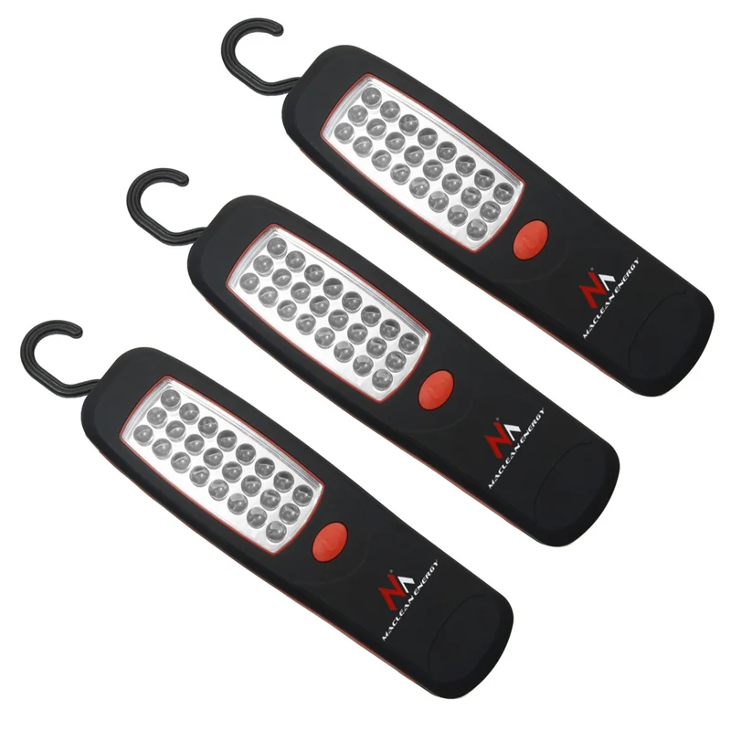 Maclean 24 LED workshop lamp, magnet, hook, MCE03 3 pieces
