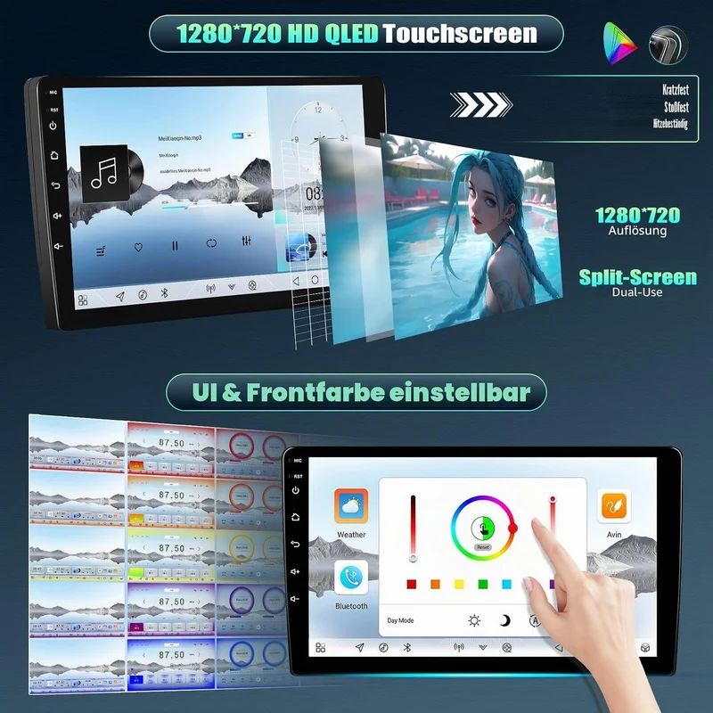 CAMECHO Qualcomm 8-Kern 4+64G Android 15 DSP Autoradio für Porsche Cayenne 2002-2010 mit Rückfahrkam