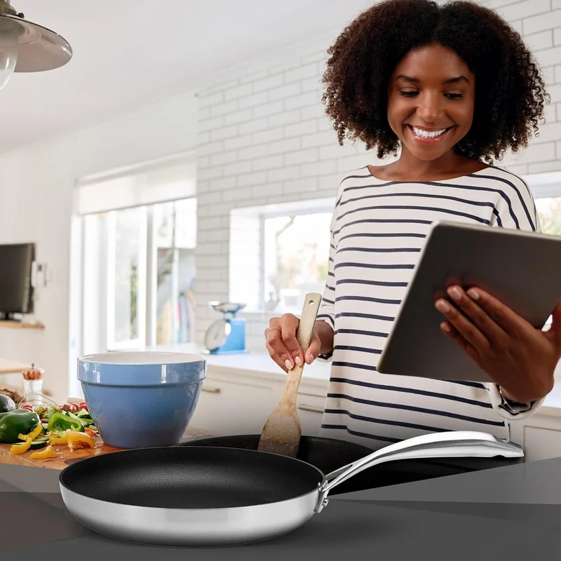 SCANPAN CS+ Bratpfanne 20 cm | 5-schichtige Konstruktion Schmorpfanne | Für alle Herdarten geeignet