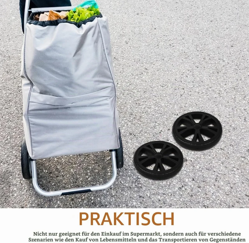 MAGICLULU Einkaufswagenräder 20 Cm Ersatzräder Für Marktwagen Und Gepäckwagen Robuste Treppensteiger