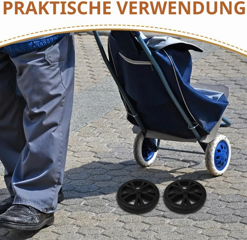 MAGICLULU Einkaufswagenräder 20 Cm Ersatzräder Für Marktwagen Und Gepäckwagen Robuste Treppensteiger