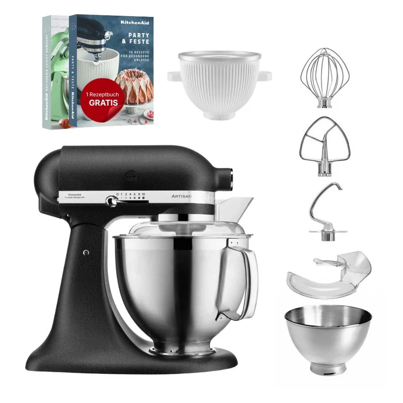 KitchenAid 4,8 L 5KSM185 Artisan Küchenmaschine Icelover Eiszubereiter 5KSMICM
