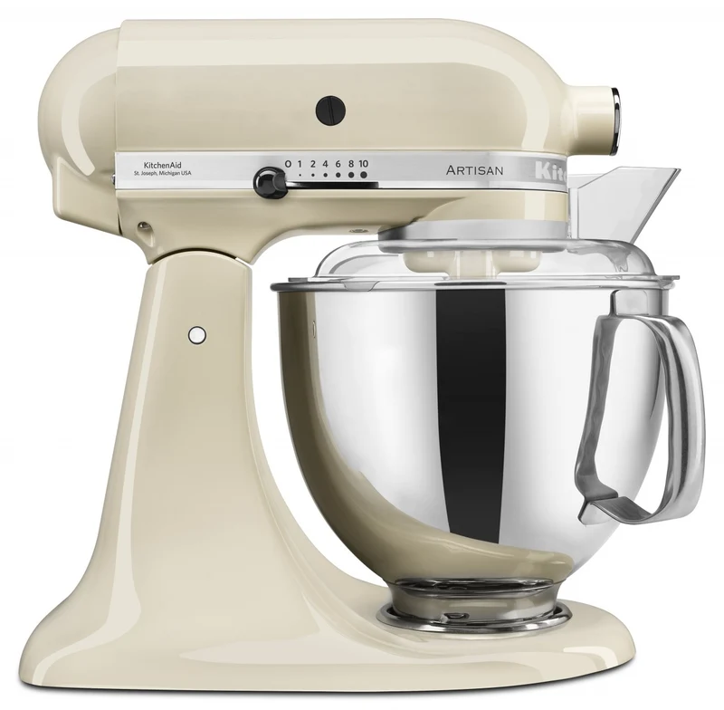 KitchenAid 4,8 L 5KSM175 Artisan Küchenmaschine Pastrylover mit Kunststofffleischwolf+Spritzgebäckvorsatz und Patisserie Buch
