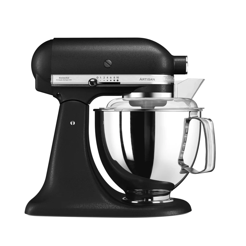 KitchenAid 4,8 L 5KSM175 Artisan Küchenmaschine Pastrylover mit Kunststofffleischwolf+Spritzgebäckvorsatz und Patisserie Buch