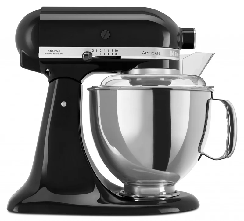 KitchenAid 4,8 L 5KSM175 Artisan Küchenmaschine Pastrylover mit Kunststofffleischwolf+Spritzgebäckvorsatz und Patisserie Buch