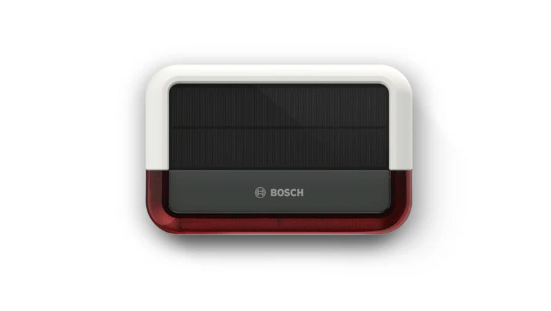 Bosch Smart Home Außensirene, kabellose Alarmanlage mit Solarpanel