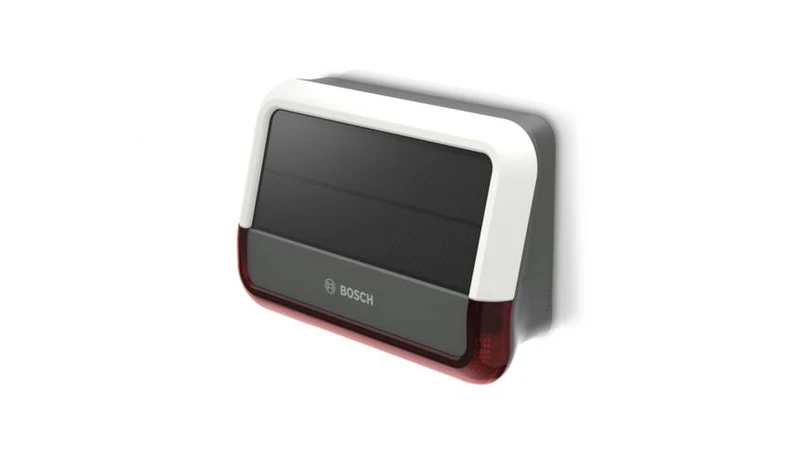 Bosch Smart Home Außensirene, kabellose Alarmanlage mit Solarpanel