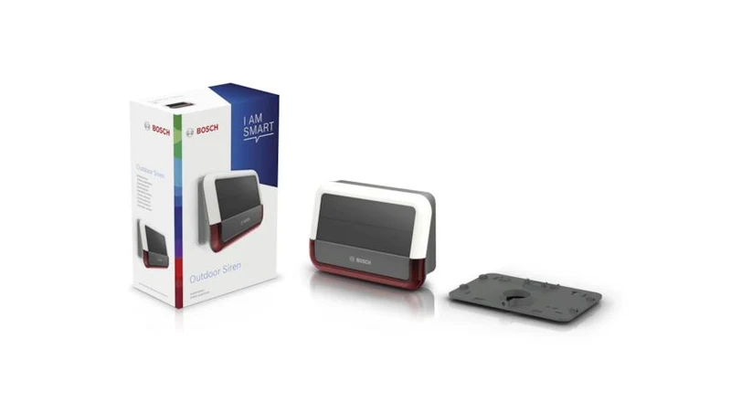 Bosch Smart Home Außensirene, kabellose Alarmanlage mit Solarpanel