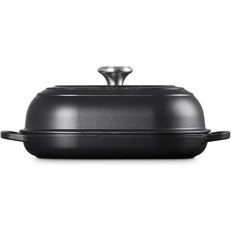 Le Creuset Brot Bräter Signature oval 29 cm Schwarz Matt