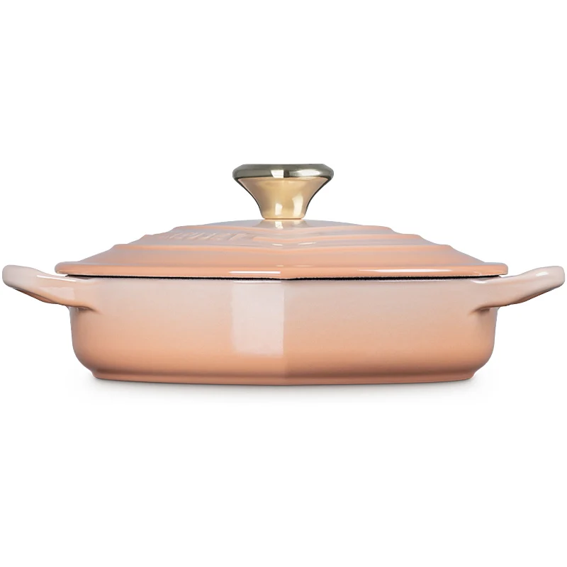 Le Creuset Gourmet-Profitopf Herz mit Herzdeckelknopf 20 cm Peche