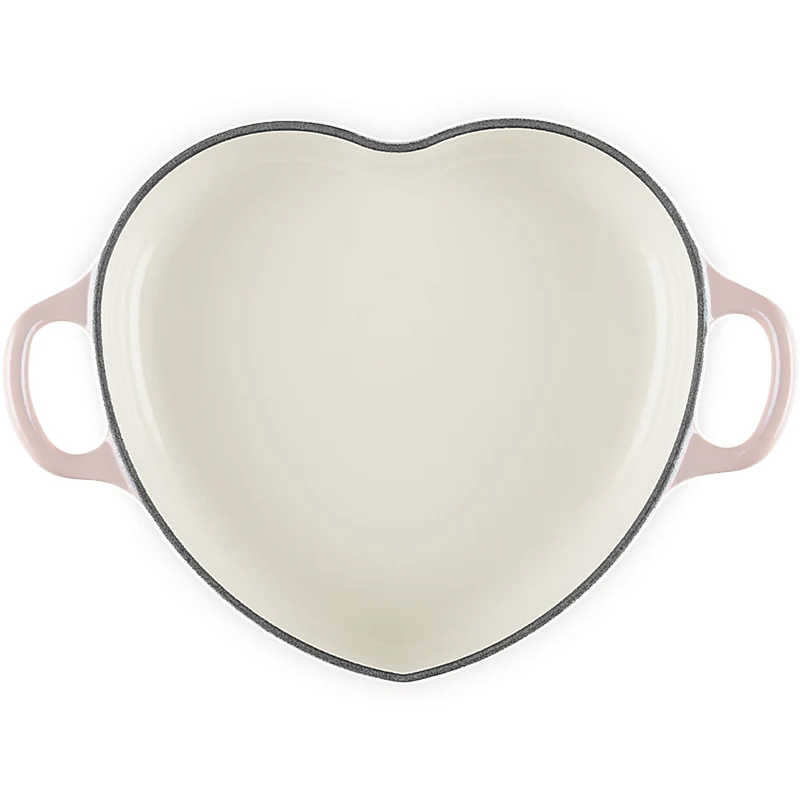 Le Creuset Gourmet-Profitopf Herz mit Herzdeckelknopf 20 cm Peche