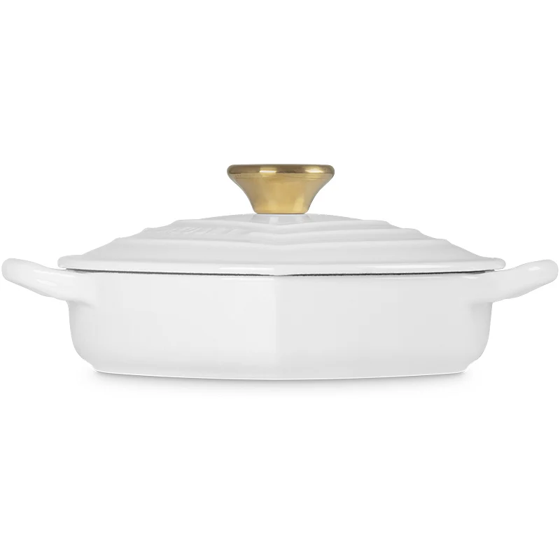 Le Creuset Gourmet-Profitopf Herz mit Herzdeckelknopf 20 cm White