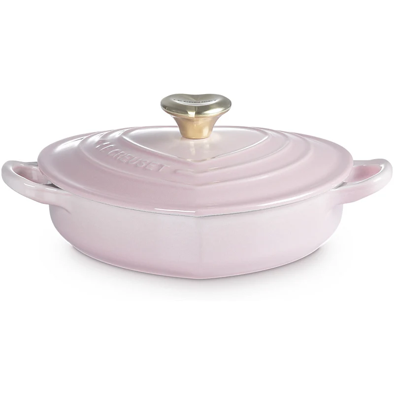 Le Creuset Gourmet-Profitopf Herz mit Herzdeckelknopf 20 cm Shell Pink
