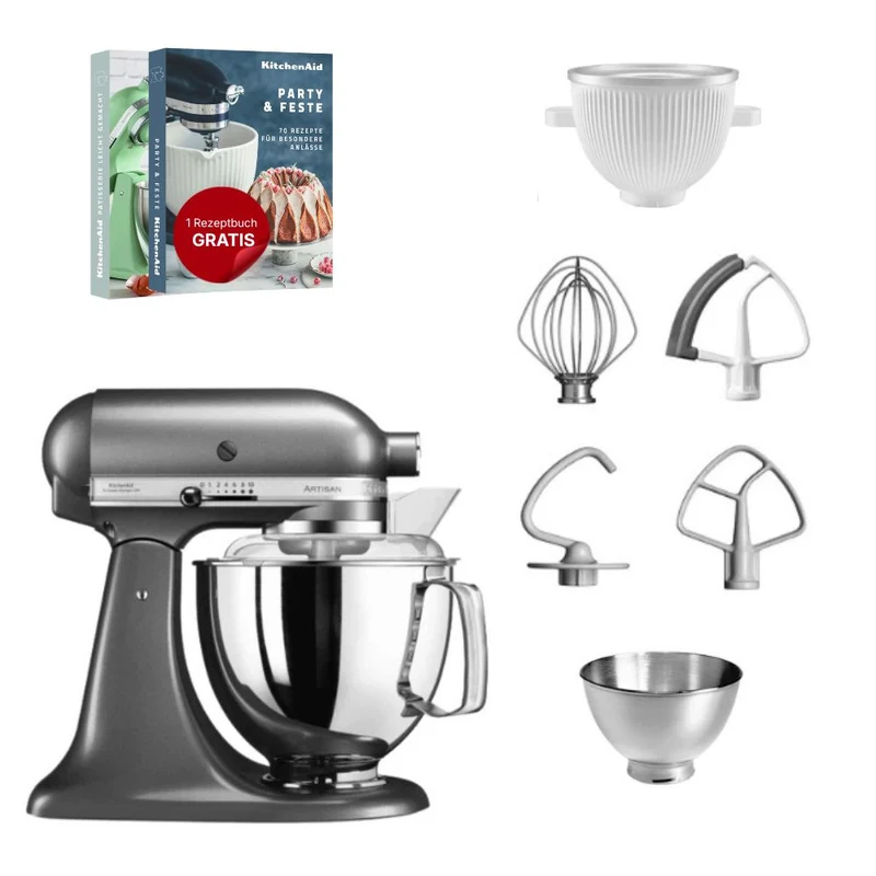 KitchenAid 4,8 L 5KSM175 Artisan Küchenmaschine Icelover mit Eiszubereiter