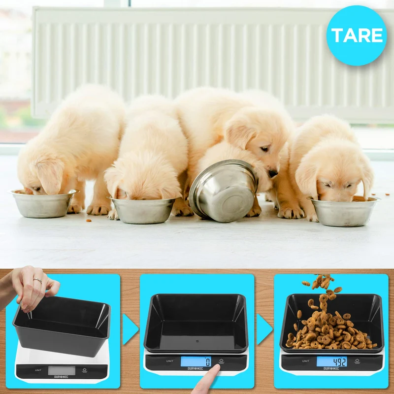 Duronic KS100 BK Küchenwaage | 5 kg Digitalwaage mit 1,2 L abnehmbarer Schüssel | 1 g grammgenau Präzision-Feinwaage | Haushaltswaage mit Tara-Funktion | Digitale Waage mit Hold-Funktion | Zum Kochen