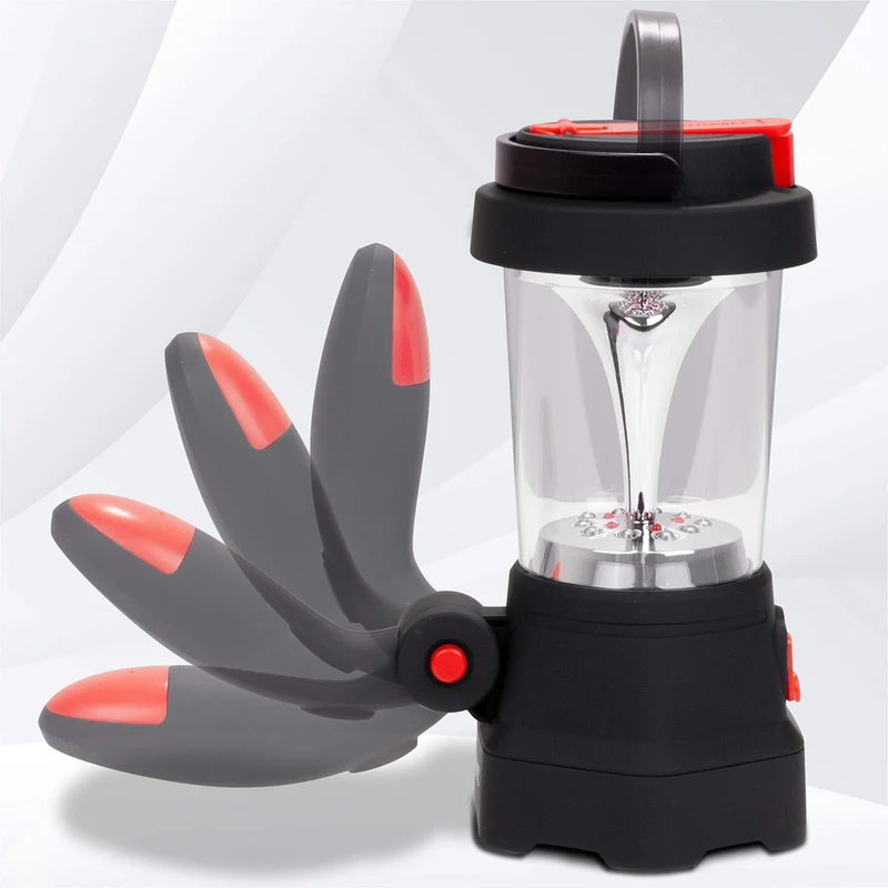 Duronic Hurricane Campinglampe, Taschenlampe mit Laterne und Notfallsignal, wiederaufladbar mit Kurbel oder USB, inkl. Powerbank Funktion, mit Haken