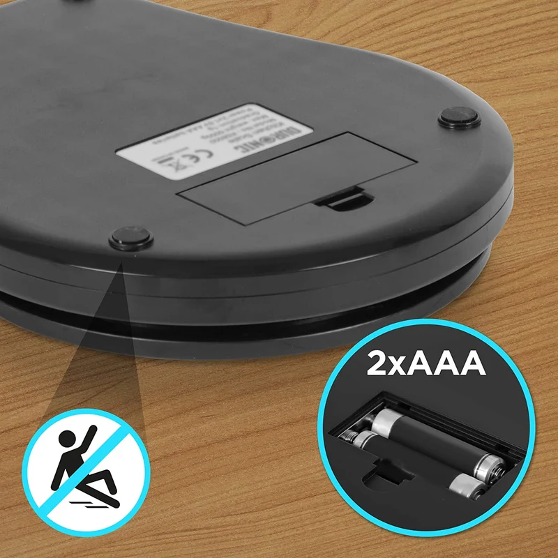 Duronic KS6000 BK Küchenwaage | 5 kg Digitalwaage rund mit 2,5 L abnehmbarer Schüssel | 1 g grammgenau Präzision-Feinwaage | Haushaltswaage mit Tara-Funktion | Digitale Waage mit Hold-Funktion