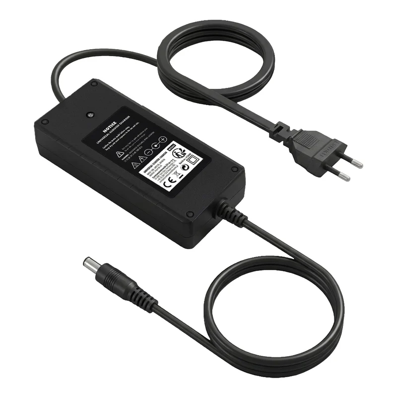 Maclean Energy Universal Charger/Power Supply for Scooters, 54.6V DC, 2A, Max 110W, Fast Charging, 6 Plugs, MCE665