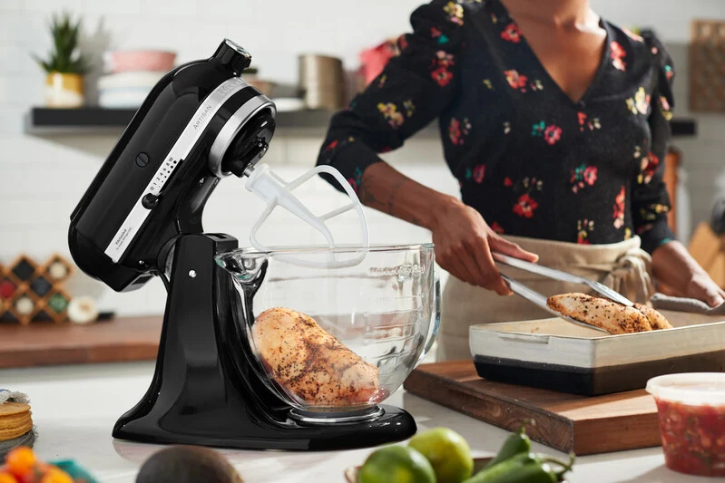 KitchenAid 4,8 L 5KSM185 Artisan Küchenmaschine Flexiset Artisan + Flexirührer