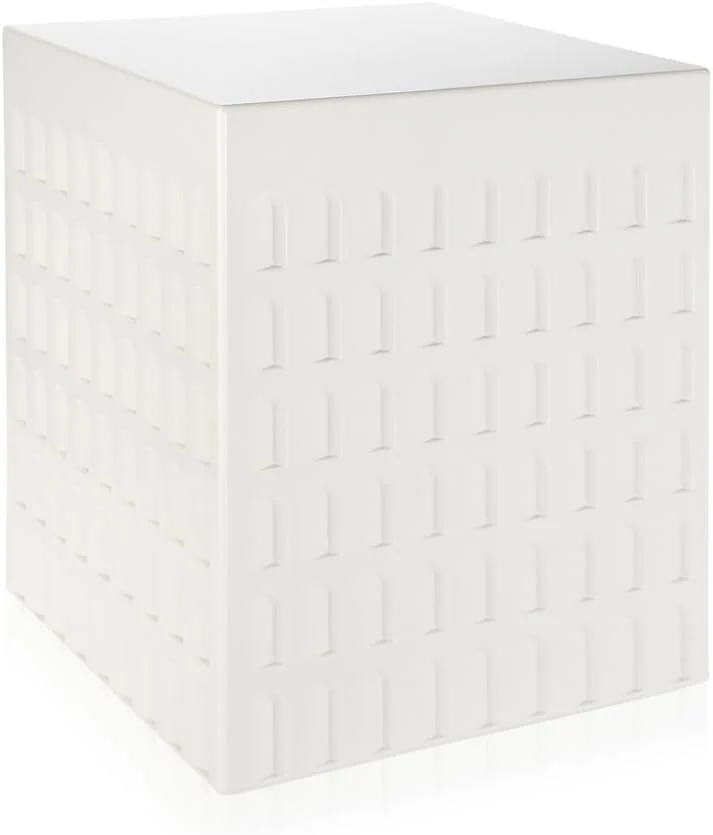 Kartell EUR, Hocker, 36 x 36 x H 45 cm Weiss, Weiss