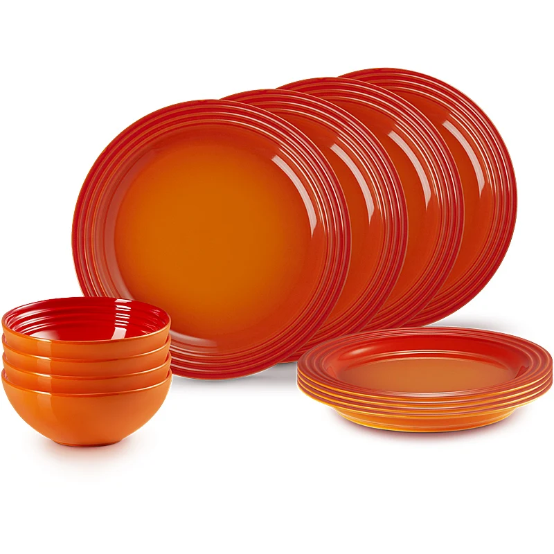 Le Creuset Geschirrset 12-teilig Ofenrot