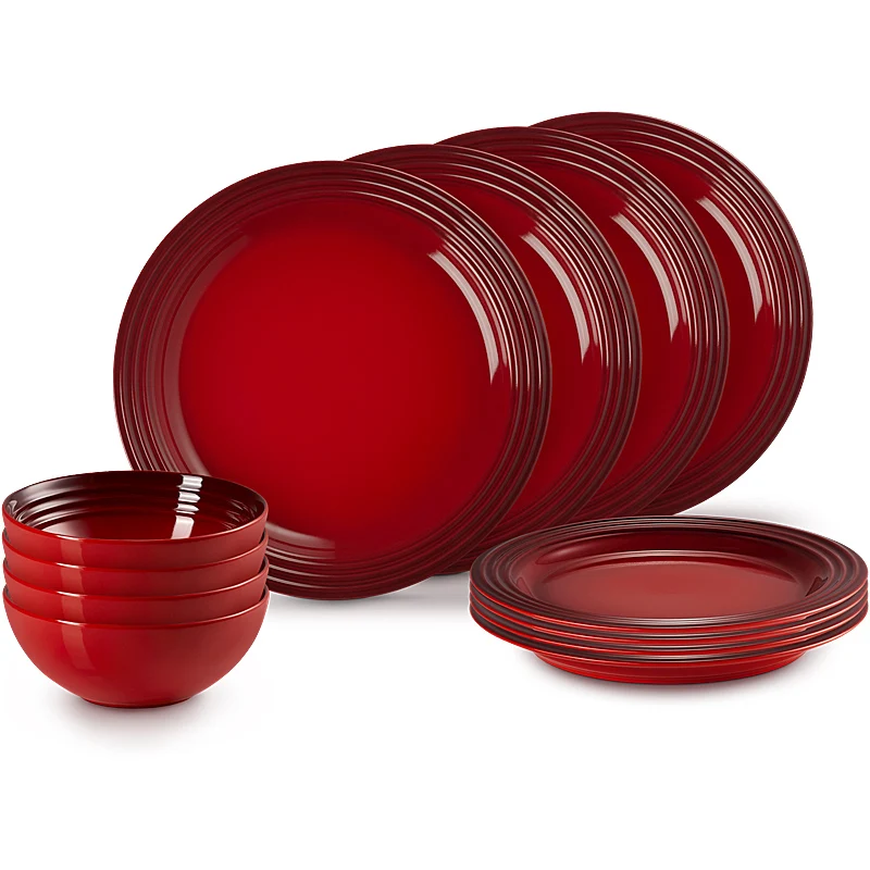 Le Creuset Geschirrset 12-teilig Kirschrot